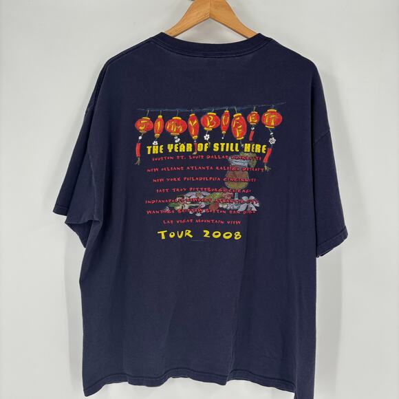 Vintage Jimmy Buffett The Year Of Still Here T Shirt Size 2XL XXL 2008 Blue Band - Picture 4 of 9